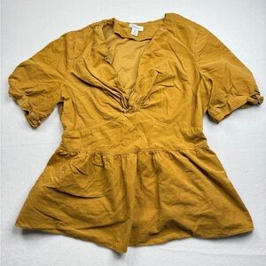 Sundance Size M Mustard Blouse